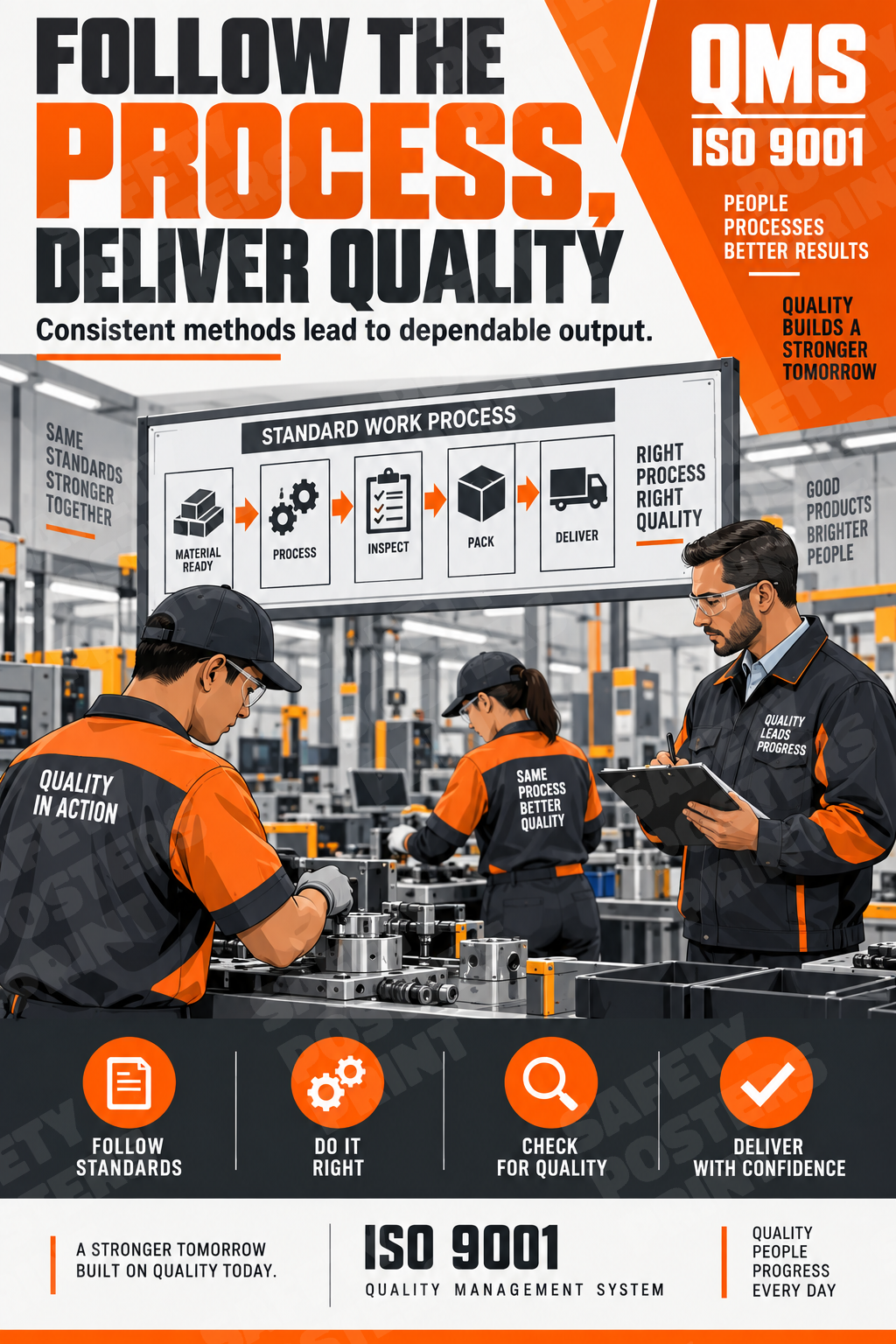 Follow the Process Deliver Quality poster SMS-146
