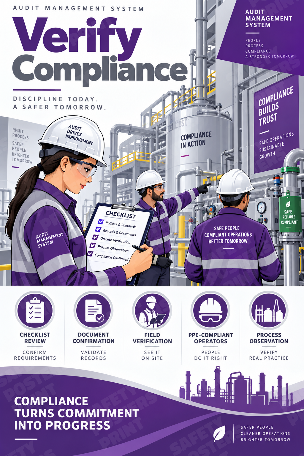 Verify Compliance industrial poster SMS-151