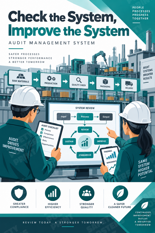 Check the System, Improve the System industrial poster SMS-156