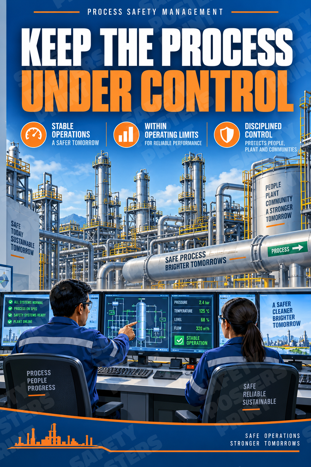 Keep the Process Under Control industrial poster SMS-159