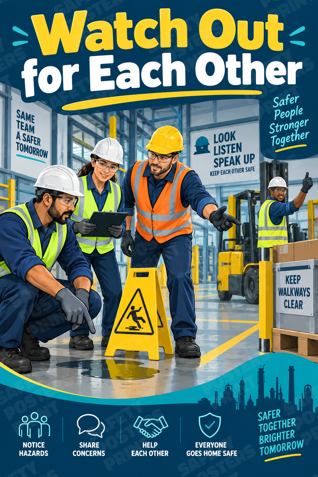 Watch Out for Each Other industrial poster SMS-165