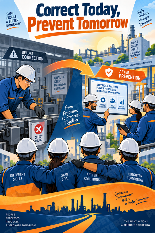Correct Today, Prevent Tomorrow industrial poster SMS-166