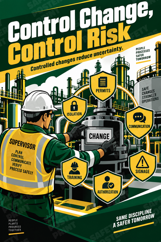 Control Change, Control Risk industrial poster SMS-191