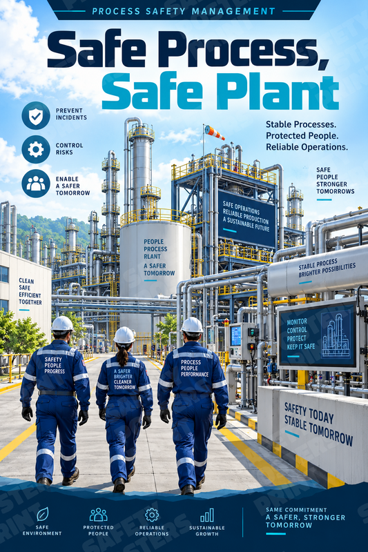 Safe Process, Safe Plant industrial poster SMS-195