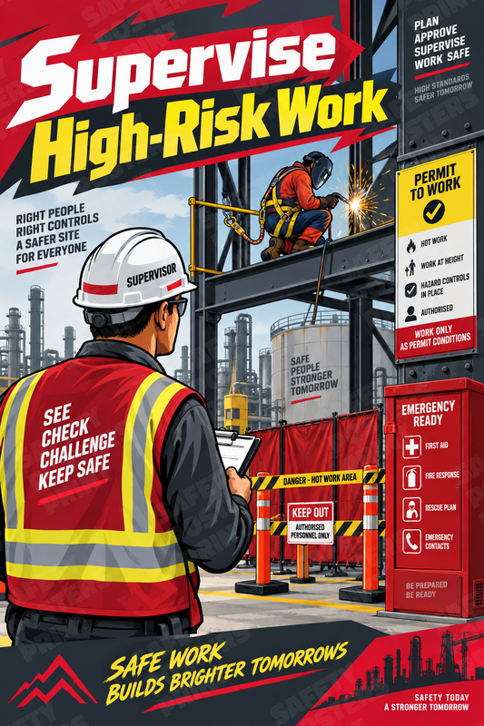 Supervise High-Risk Work - Safety Poster - SMS-20