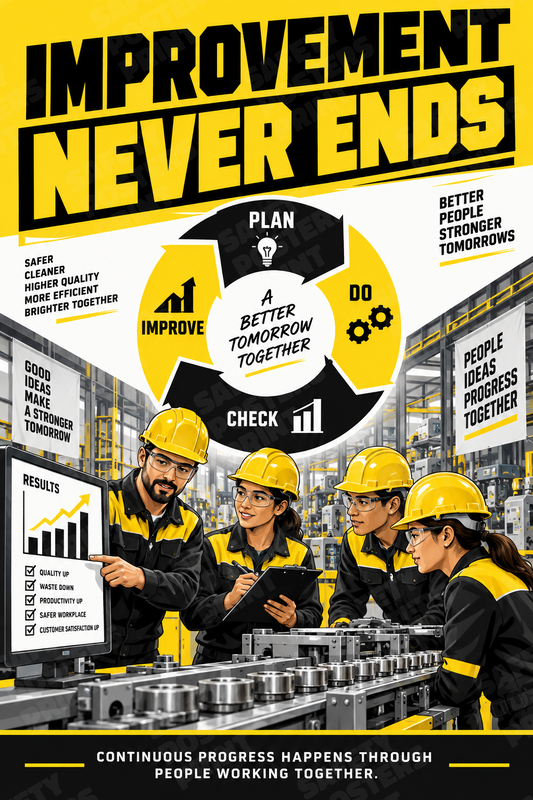 Improvement Never Ends - Safety Poster - SMS-22