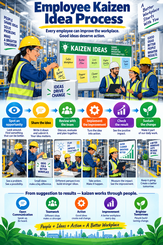 Employee Kaizen Idea Process industrial poster SMS-237