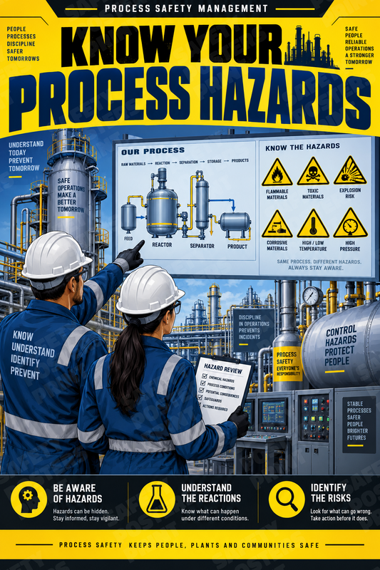 Know Your Process Hazards - Safety Poster - SMS-24