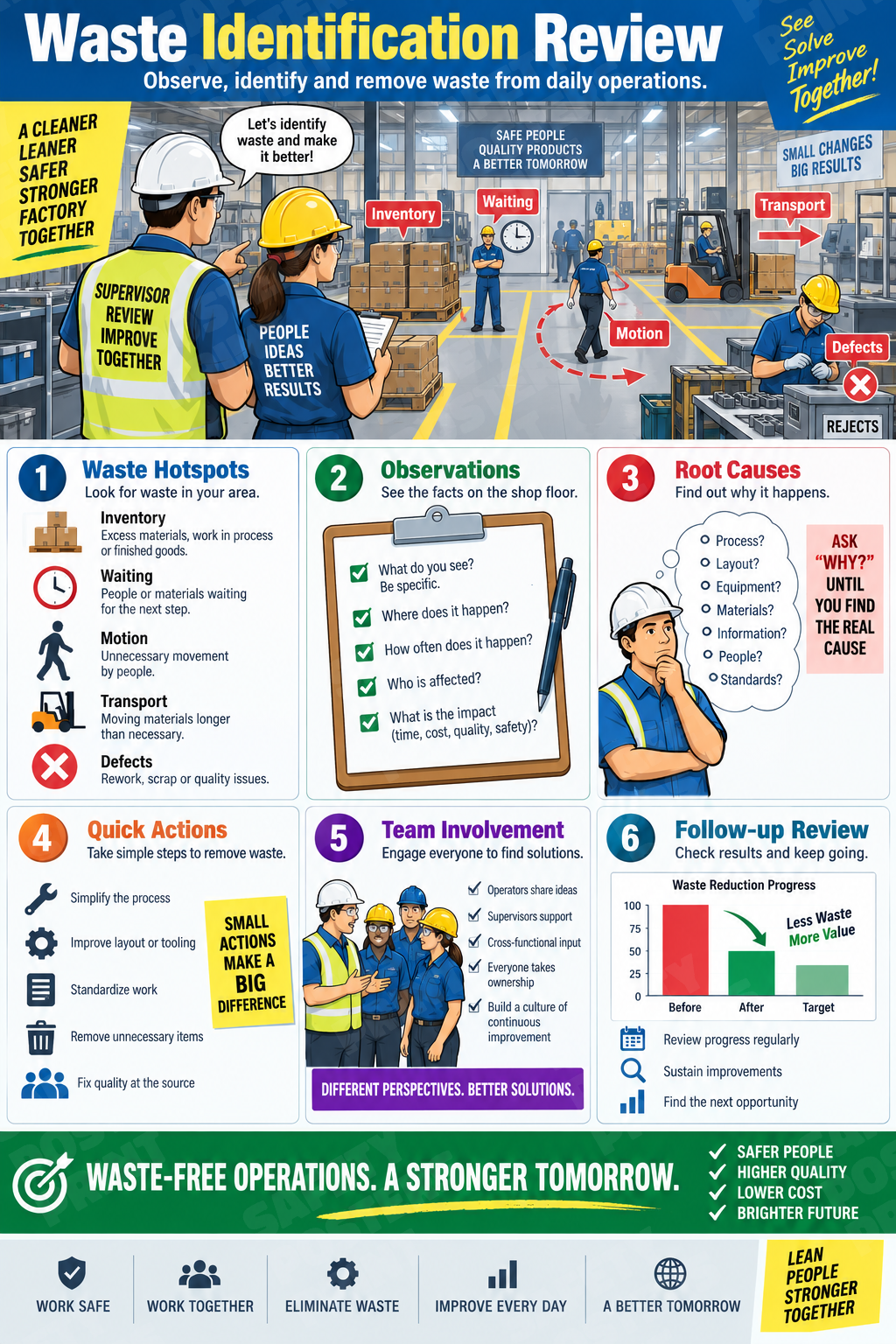 Waste Identification Review industrial poster SMS-251