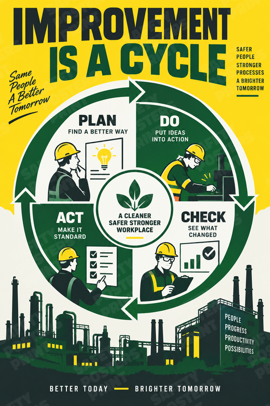 Improvement Is a Cycle industrial poster SMS-262