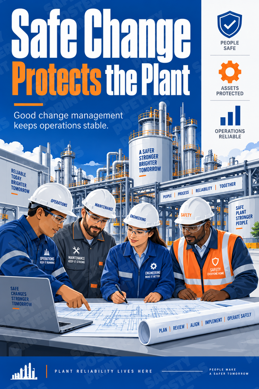 Safe Change Protects the Plant - Safety Poster - SMS-28