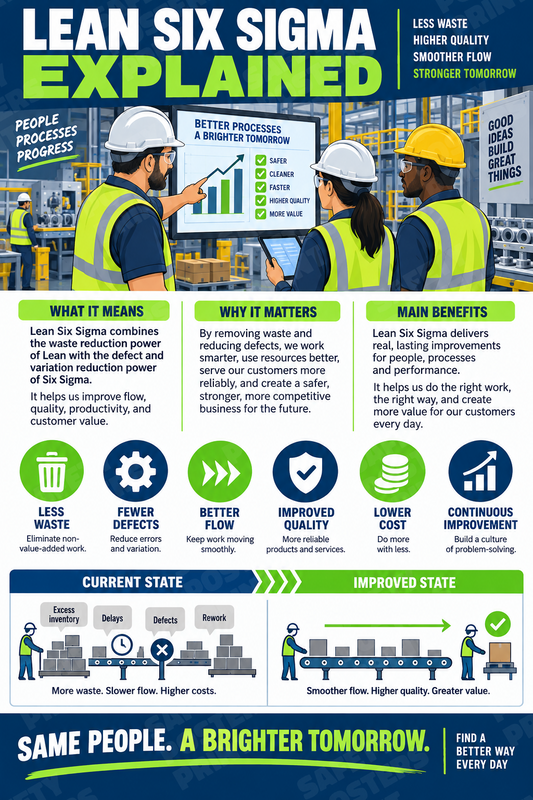 Lean Six Sigma Explained - Safety Poster - SMS-438