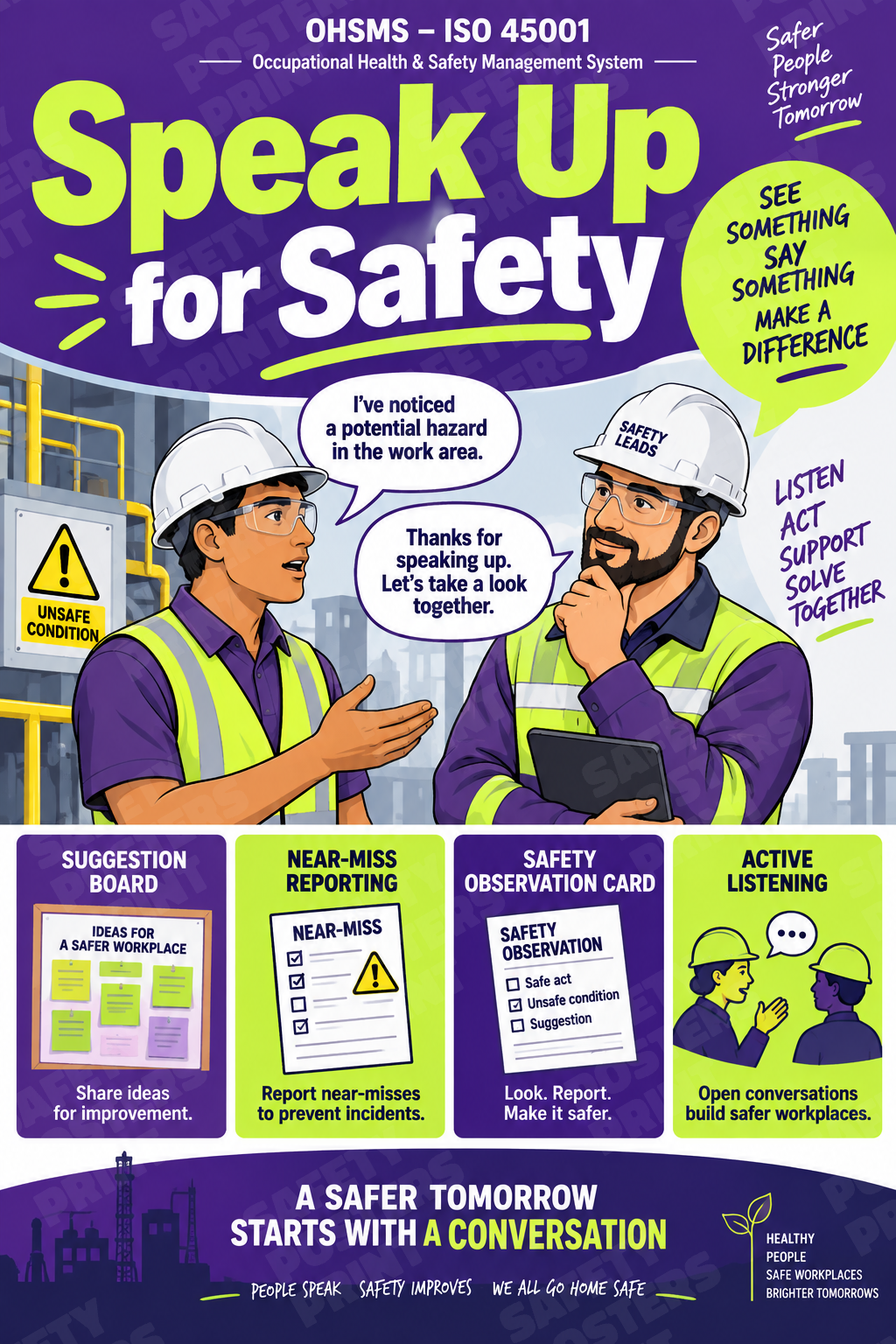Speak Up for Safety poster SMS-308