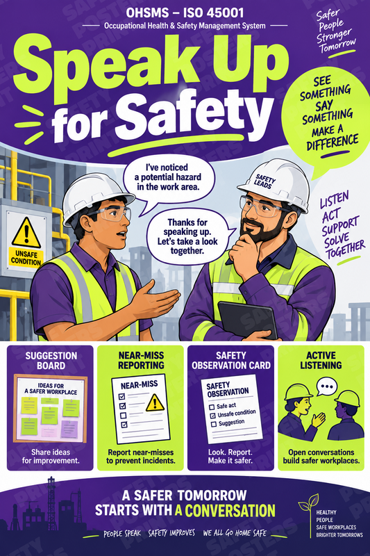 Speak Up for Safety poster SMS-308