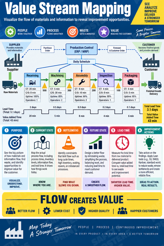 Value Stream Mapping - Safety Poster - SMS-4