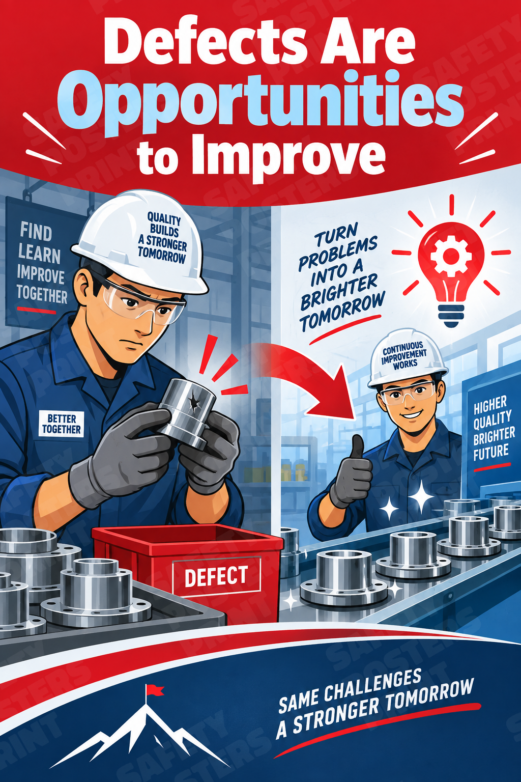 Defects Are Opportunities to Improve - Safety Poster - SMS-56