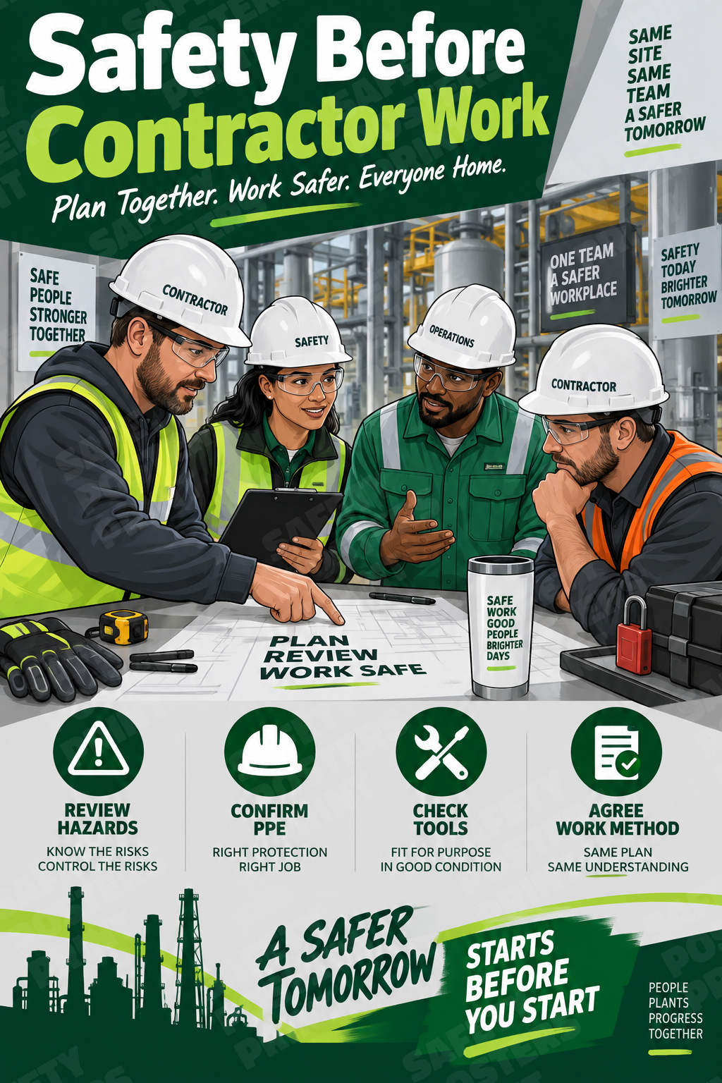 Safety Before Contractor Work - Safety Poster - SMS-66