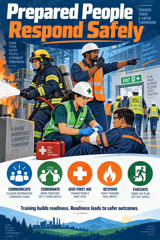Prepared People Respond Safely - Safety Poster - SMS-69