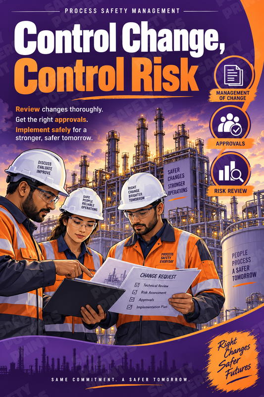 Control Change, Control Risk - Safety Poster - SMS-8