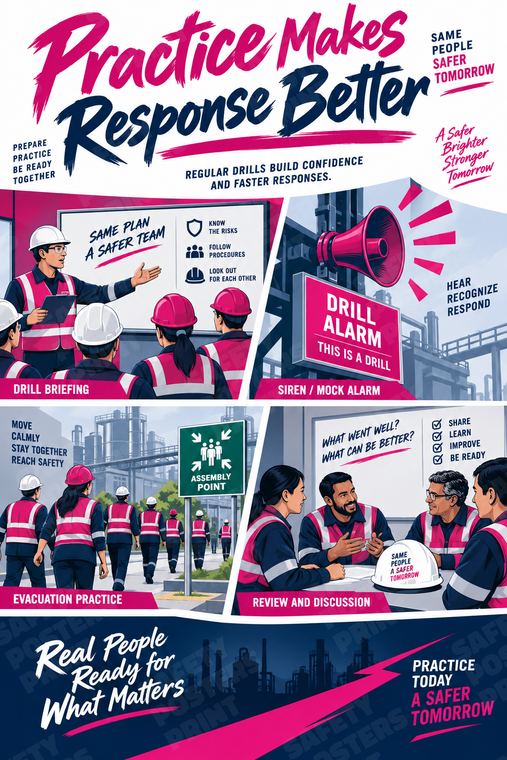 Practice Makes Response Better - Safety Poster - SMS-85