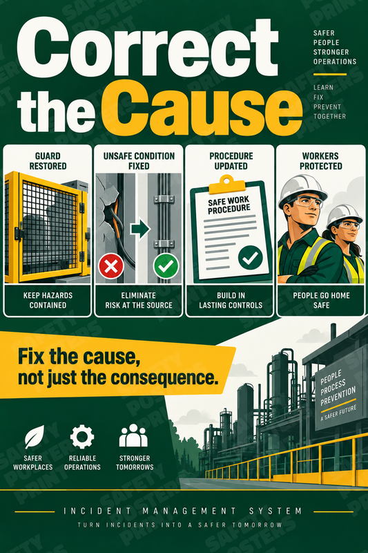 Correct the Cause - Safety Poster - SMS-86