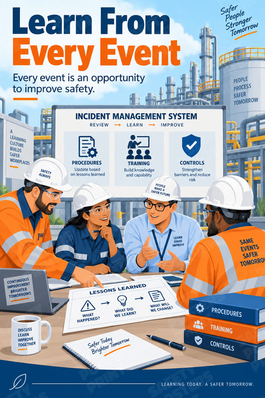Learn From Every Event - Safety Poster - SMS-95