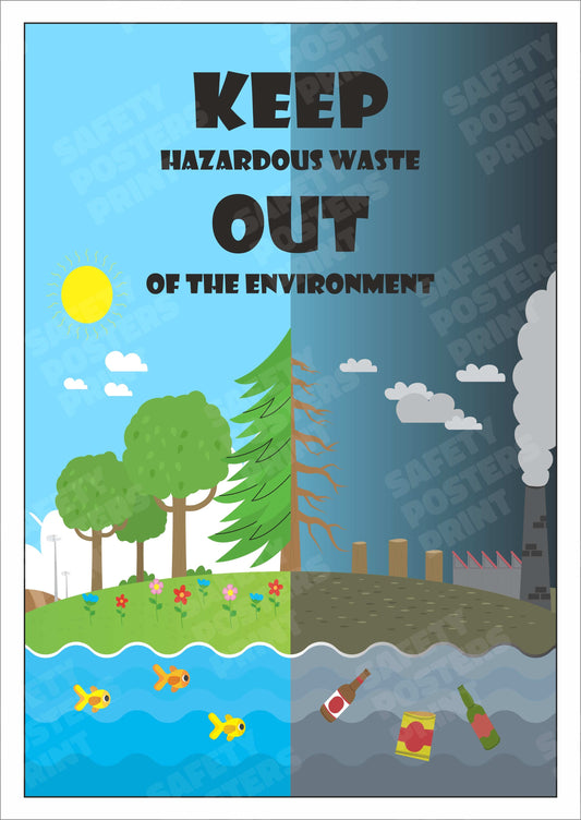 WM-22 Keep Hazardous Waste Out of the Environment workplace safety poster