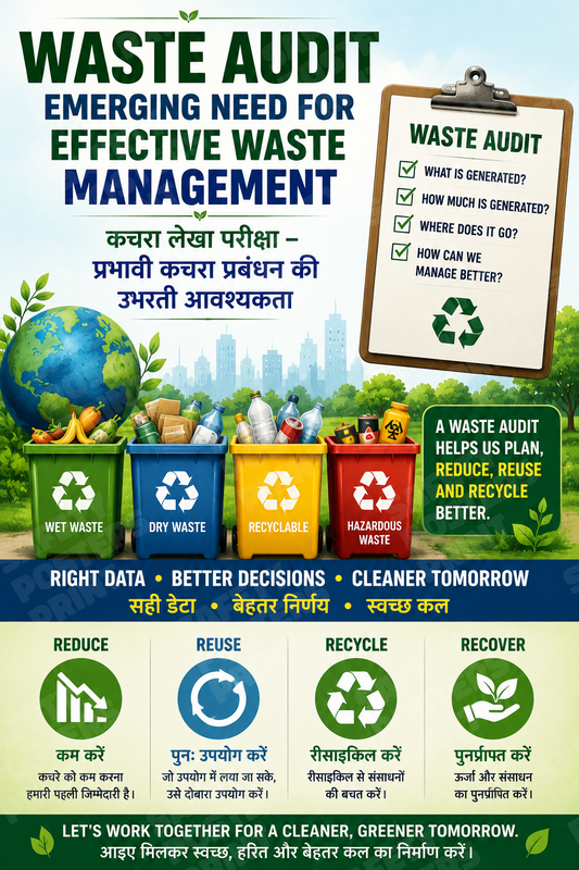 WM-25 Waste Audit - Effective Waste Management Guide workplace safety poster